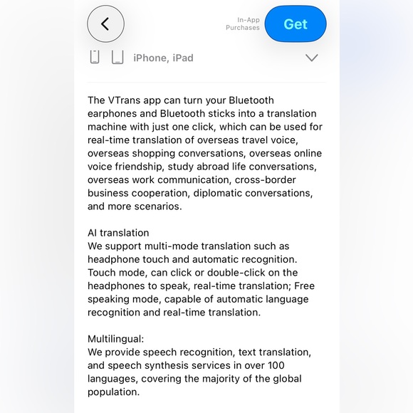 AI Language Translation Earbuds - White - Picture 4 of 4